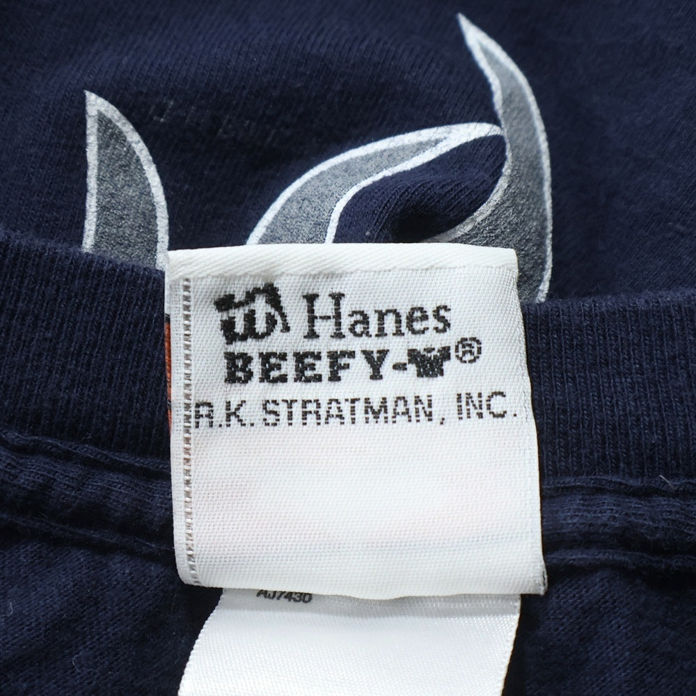 HARLEY DAVIDSON(ハーレーダビッドソン) 00S BAR & SHILD BLUE FLAME DALES L/S TEE バー アンド シールド ブルーフレーム 長袖Tシャツ カットソー ネイビー