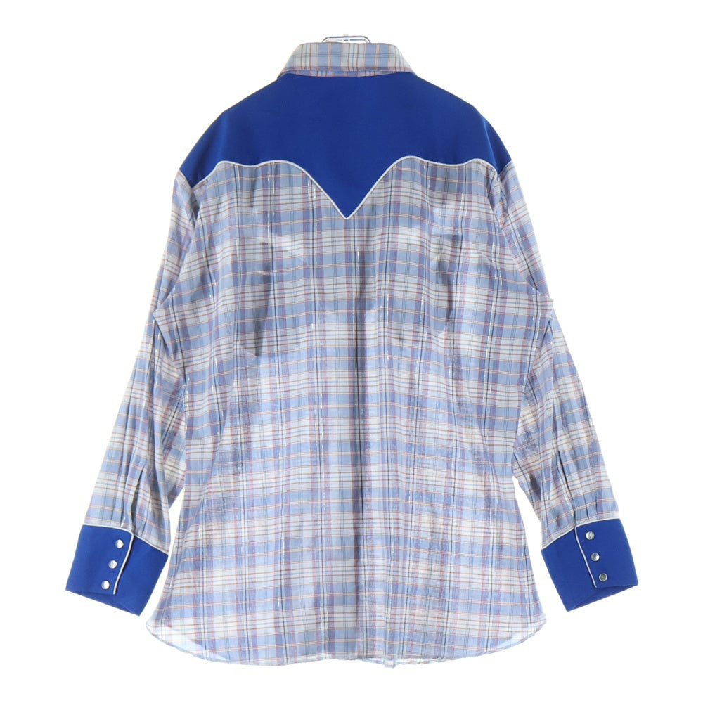 HBARC(エイチバーシー) 70s CHECK WESTERN L/S SHIRT ウェスタン 長袖シャツ ブルー/ホワイト/レッド
