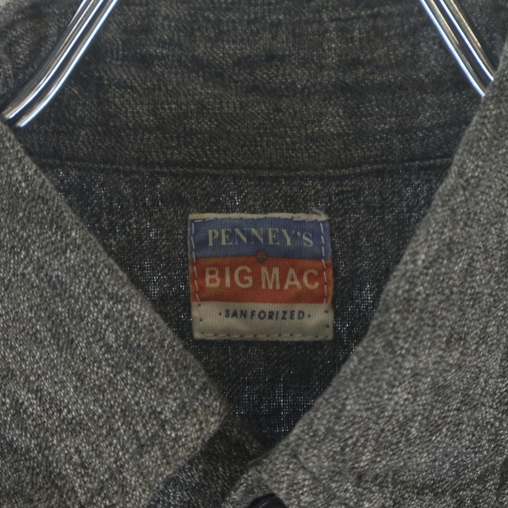 VINTAGE(ヴィンテージ) 50s BIG MAC PENNEY'S (ビッグマック ぺニーズ) BLACK CHAMBRAY SHIRT ダブルネーム シャンブレーシャツ ブラック