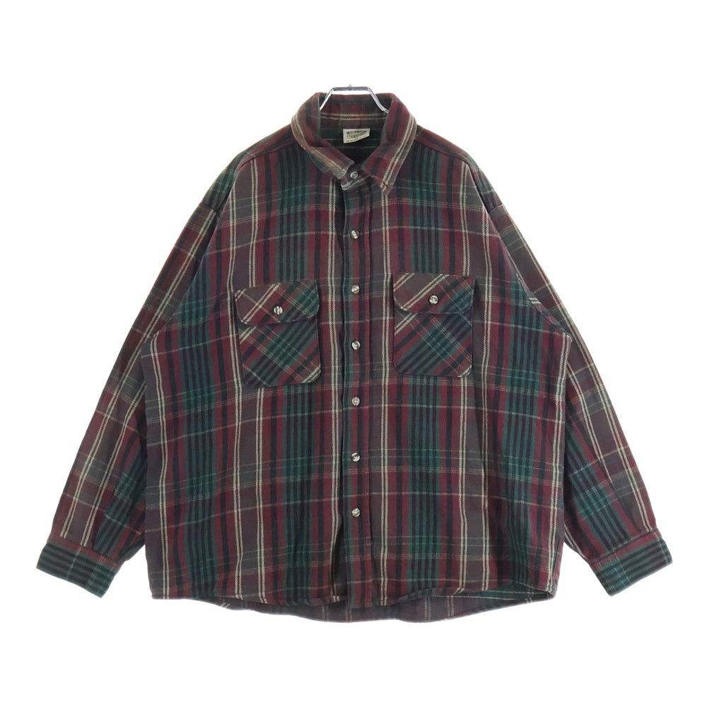 FIVE BROTHERS(ファイブブラザー) 90S FLANNEL CHECK L/S SHIRT コットン チェック 長袖 ネルシャツ レッド/グリーン/ブラック