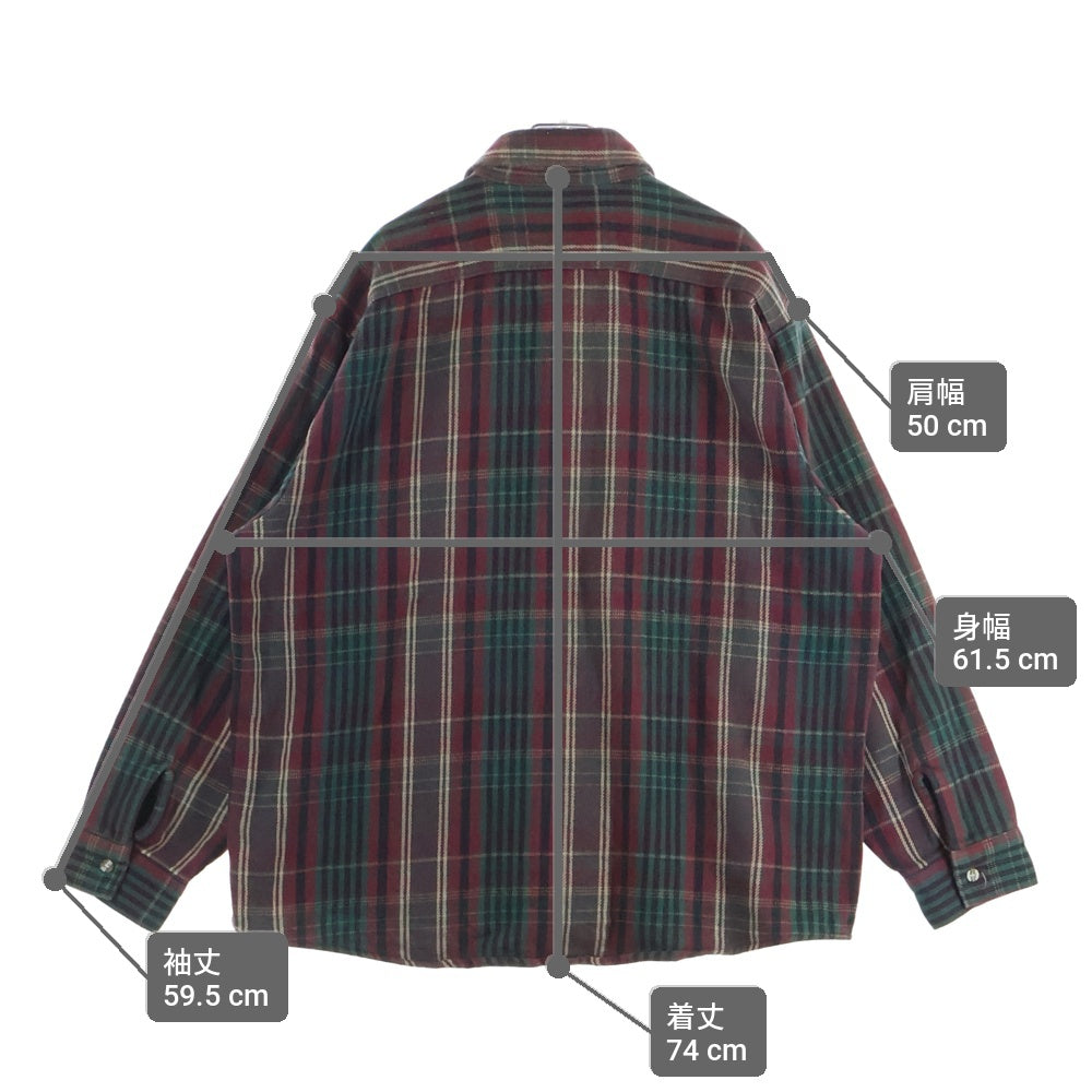FIVE BROTHERS(ファイブブラザー) 90S FLANNEL CHECK L/S SHIRT コットン チェック 長袖 ネルシャツ レッド/グリーン/ブラック