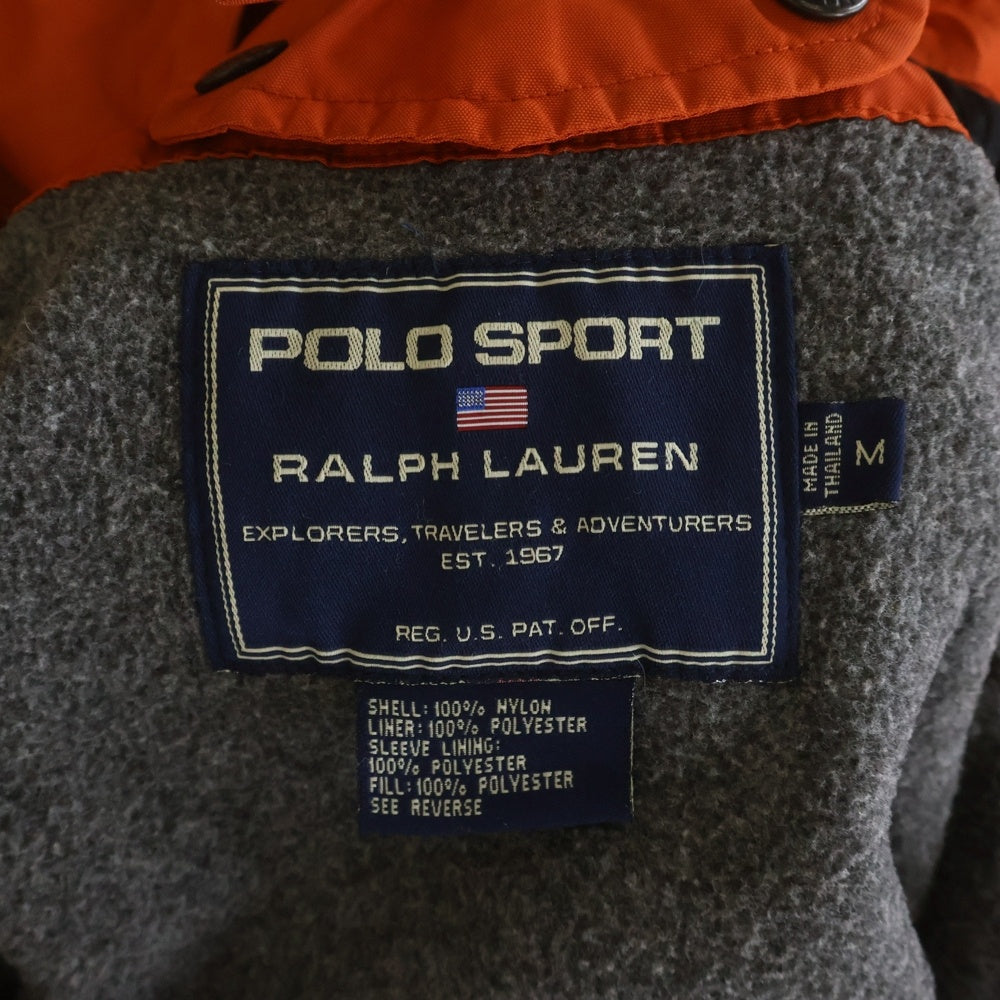 POLO SPORT RALPH LAUREN(ポロスポーツラルフローレン) NYLON ZIP UP JACKET ライナー付き ナイロン フード ジャケット オレンジ