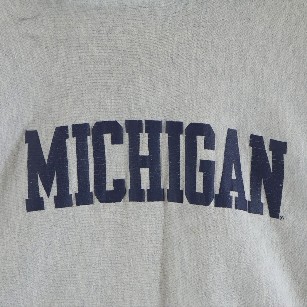 CHAMPION(チャンピオン) 90S REVERSE WEAVE MICHIGAN HOODIE PARKA メキシコ製 ミシガン リバースウィーブ パーカー フーディ 刺しゅうタグ グレー