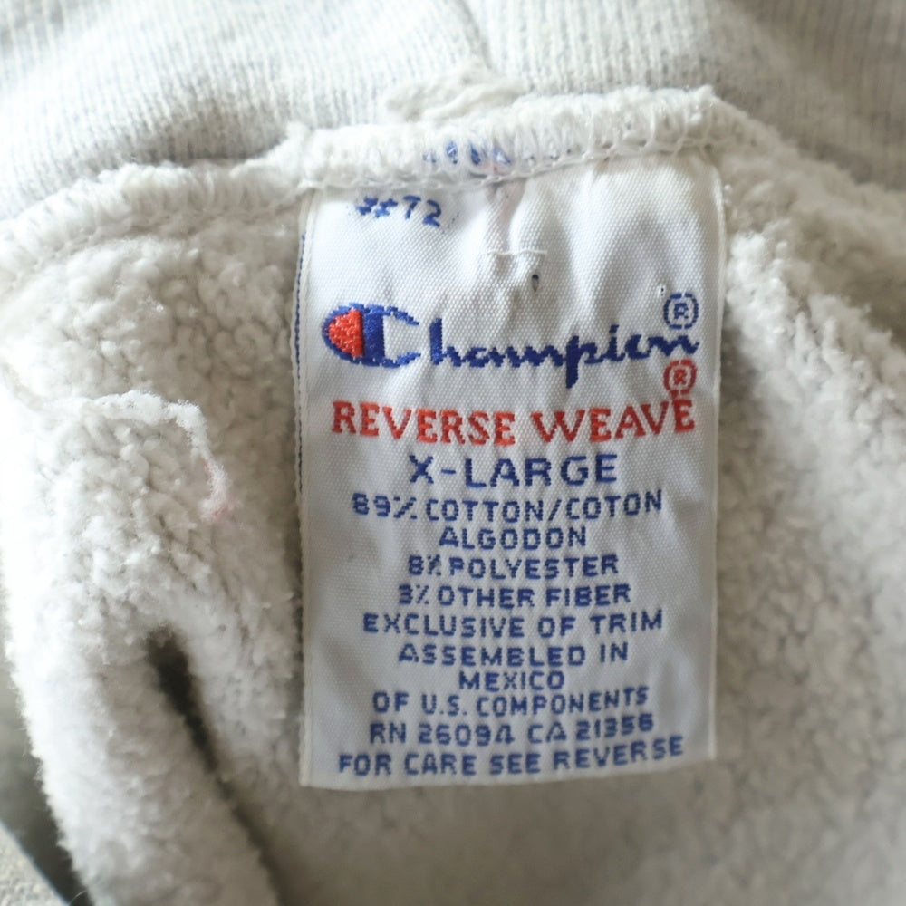 CHAMPION(チャンピオン) 90S REVERSE WEAVE MICHIGAN HOODIE PARKA メキシコ製 ミシガン リバースウィーブ パーカー フーディ 刺しゅうタグ グレー