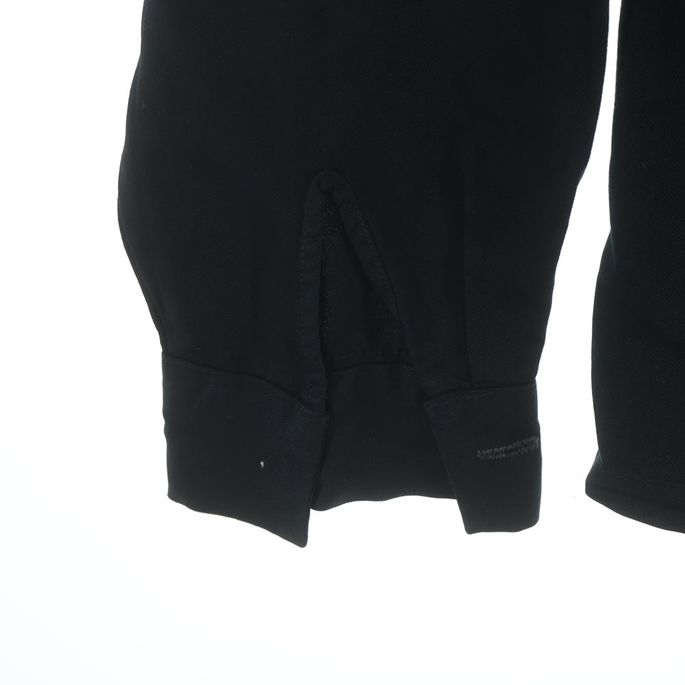 VINTAGE(ヴィンテージ) 50-60s GABARDINE L/S SOLID SHIRT ギャバジン 長袖シャツ ソリッド ロカシャツ ギャバシャツ ブラック