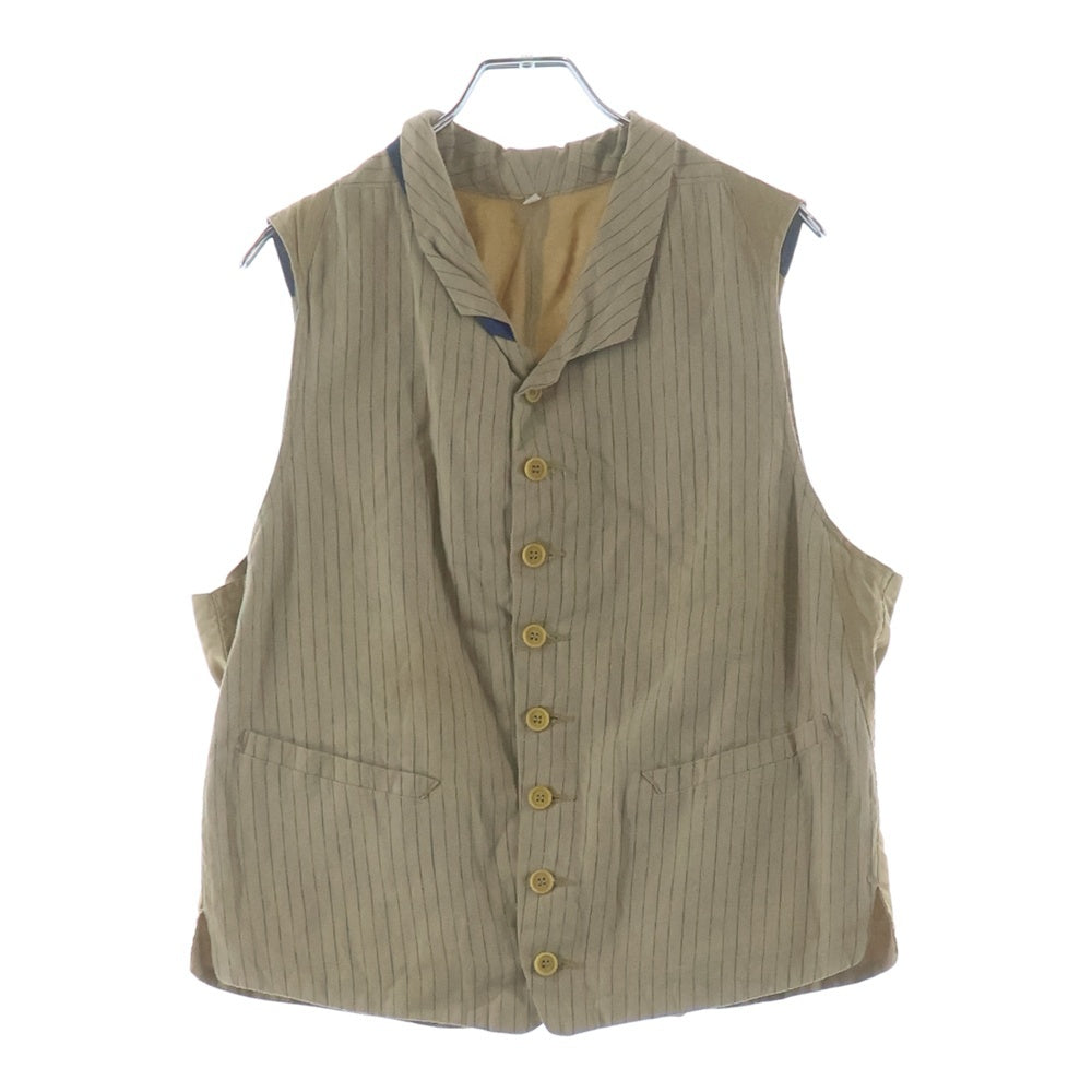 MISTER FREEDOM ミスターフリーダム STRIPE HACENDADO WAISTCOAT ストライプ ベスト ベージュ/ネイビー SC12783N/A MISTER FREEDOM(ミスターフリーダム) STRIPE HACENDADO WAISTCOAT