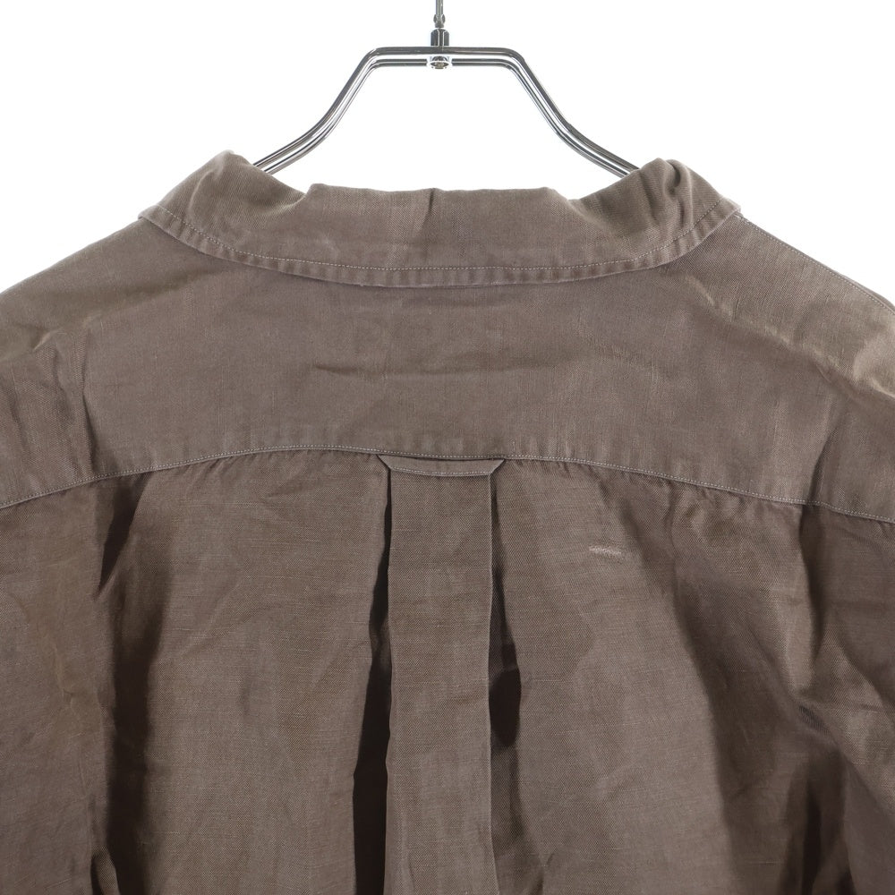POLO RALPH LAUREN(ポロラルフローレン) CALDWELL SILK LINEN OPEN COLOR S/S SHIRT シルク リネン オープンカラー 開襟 半袖シャツ ブラウン