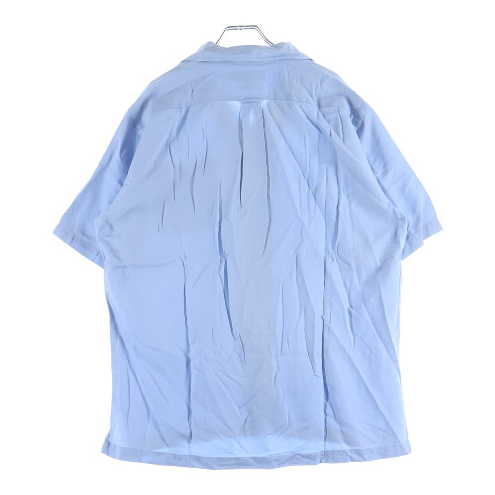 POLO RALPH LAUREN(ポロラルフローレン) CALDWELL SILK COTTON OPEN COLOR S/S SHIRT シルク コットン オープンカラー 開襟 半袖シャツ ブルー