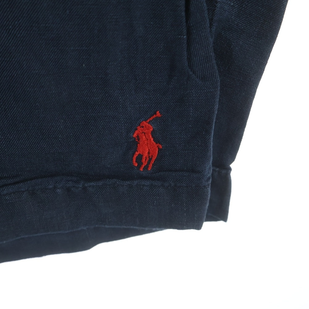 POLO RALPH LAUREN(ポロラルフローレン) CALDWELL SILK LINEN OPEN COLOR S/S SHIRT シルク リネン オープンカラー 開襟 半袖シャツ ブラック