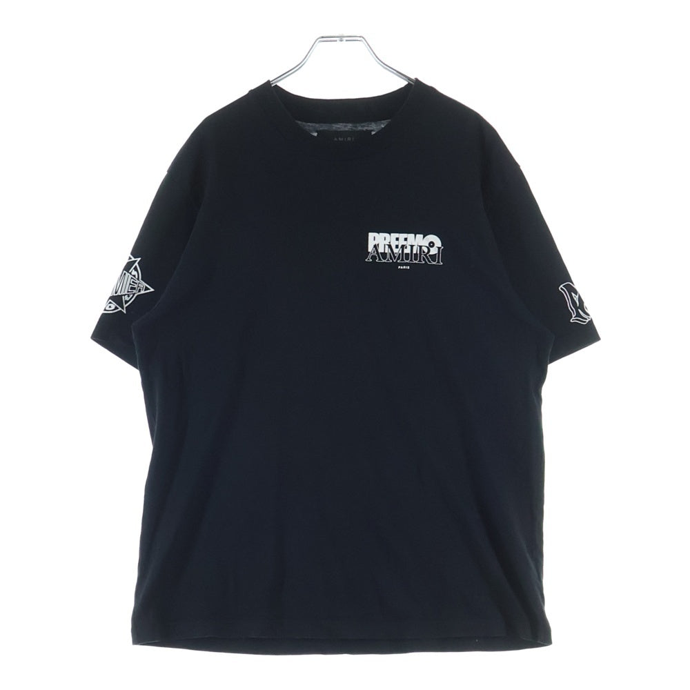 AMIRI(アミリ) PREEMO LOGO PRINT TEE プリーモ ロゴ 半袖カットソーTシャツ ブラック SRAW23MJG011SMRJAJ0