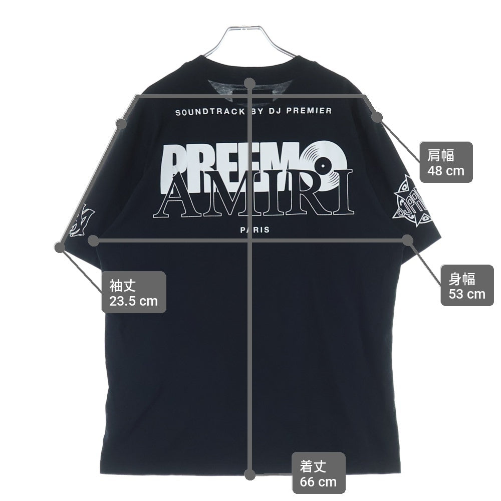 AMIRI(アミリ) PREEMO LOGO PRINT TEE プリーモ ロゴ 半袖カットソーTシャツ ブラック SRAW23MJG011SMRJAJ0