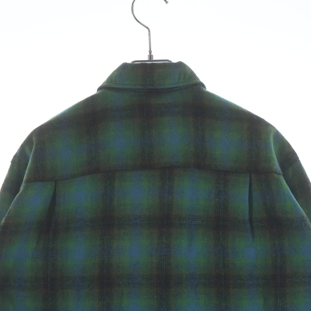 PENNEYS TOWNCRAFT(ぺニーズタウンクラフト) 60-70S WOOL CHECK OPEN COLOR L/S SHIRT 開襟 チェック 長袖シャツ グリーン/ブラウン/ブルー