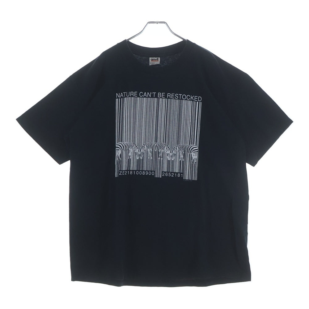 VINTAGE(ヴィンテージ) 90-00S HUMAN I TEES NATURE CANT BE RESTOCKED ヒューマン アイ ティーズ ネイチャー キャント ビー リストックト シマウマ 騙し絵 半袖Tシャツ