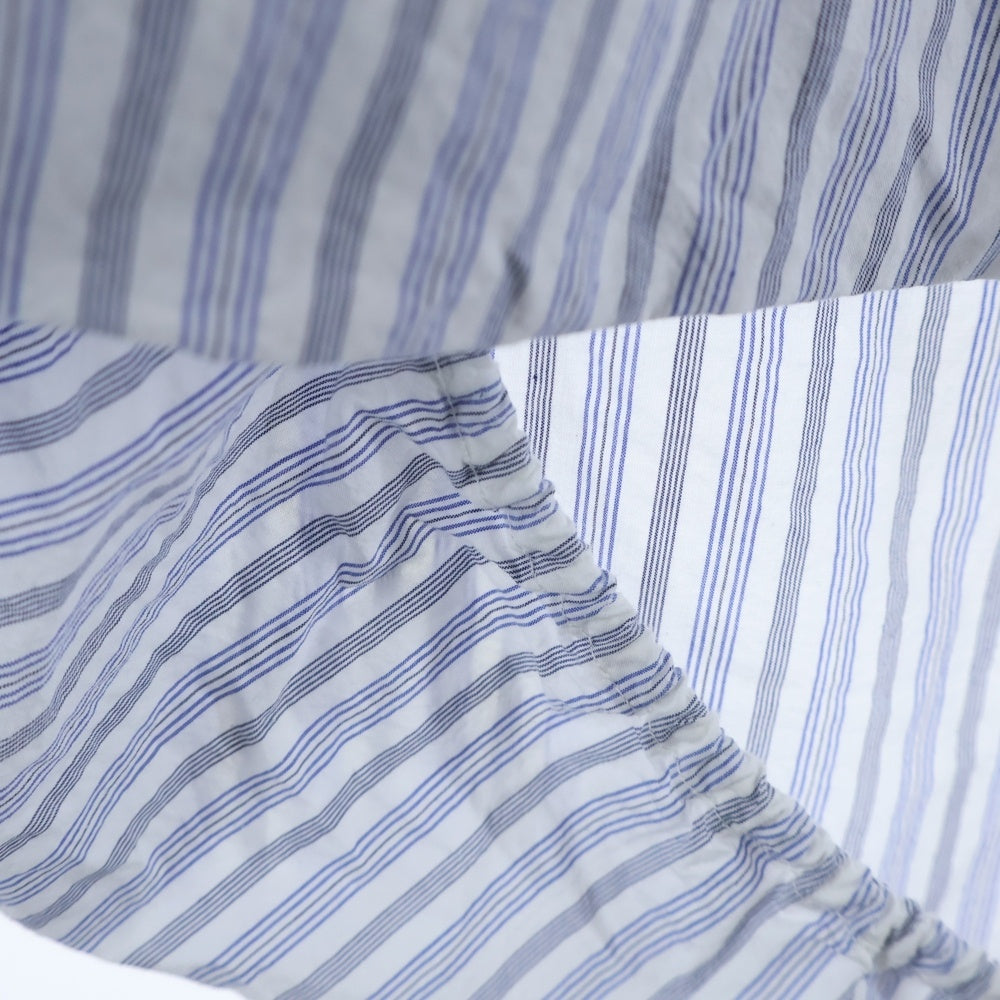 ESSAY(エッセイ) SH-1 BALLON SHIRT Sax Stripe バルーン ストライプ 長袖シャツ ES08MSH-01