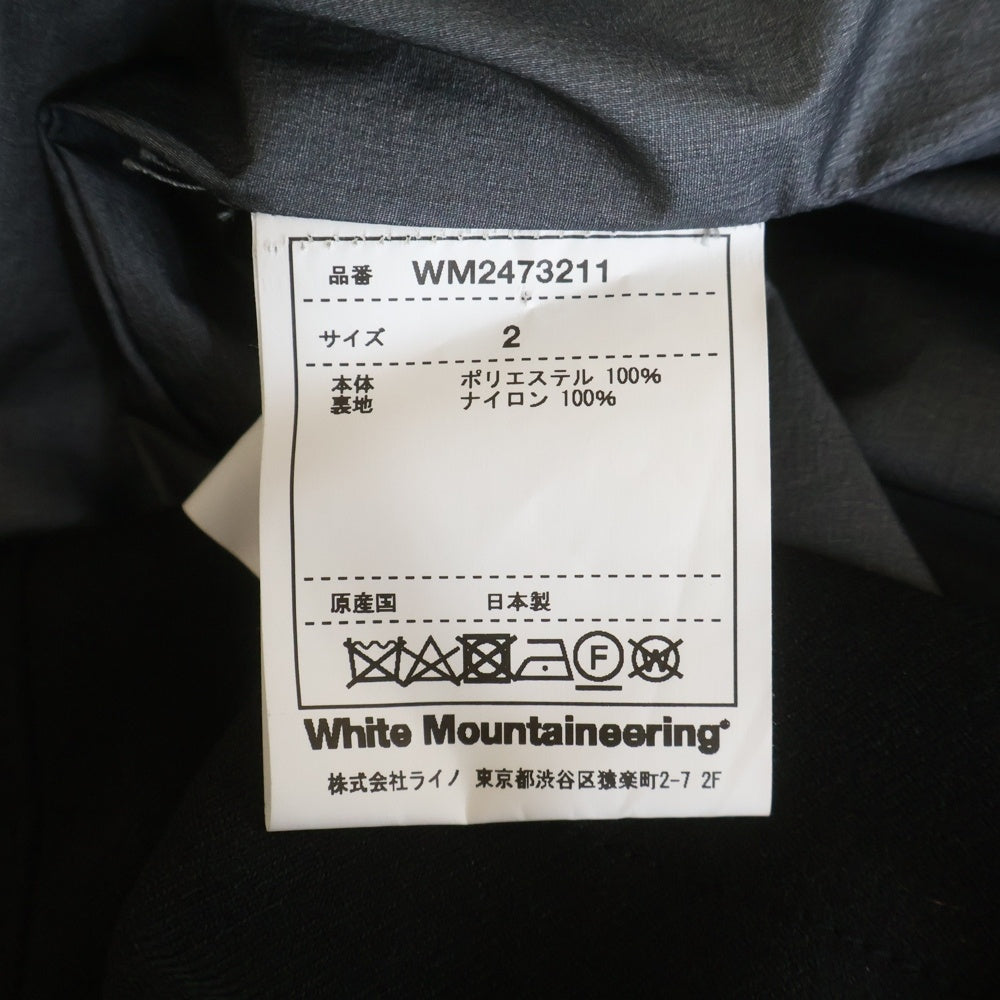 White Mountaineering(ホワイトマウンテニアリング) WINDSTOPPER STRETCH COAT WM2473211 ウィンドストッパー ストレッチロングコート ブラック