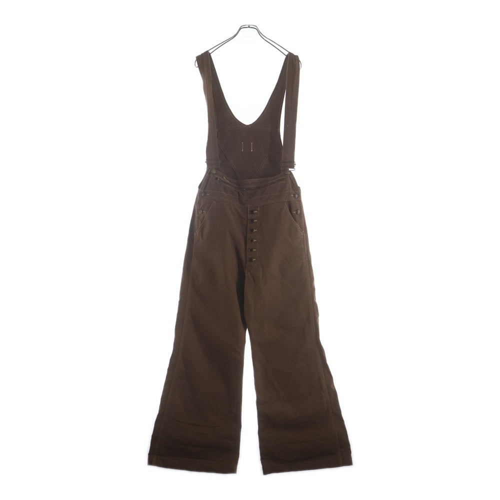 KAPITAL(キャピタル) DENIM OVERALL フロントボタン デニムオーバーオール ブラウン