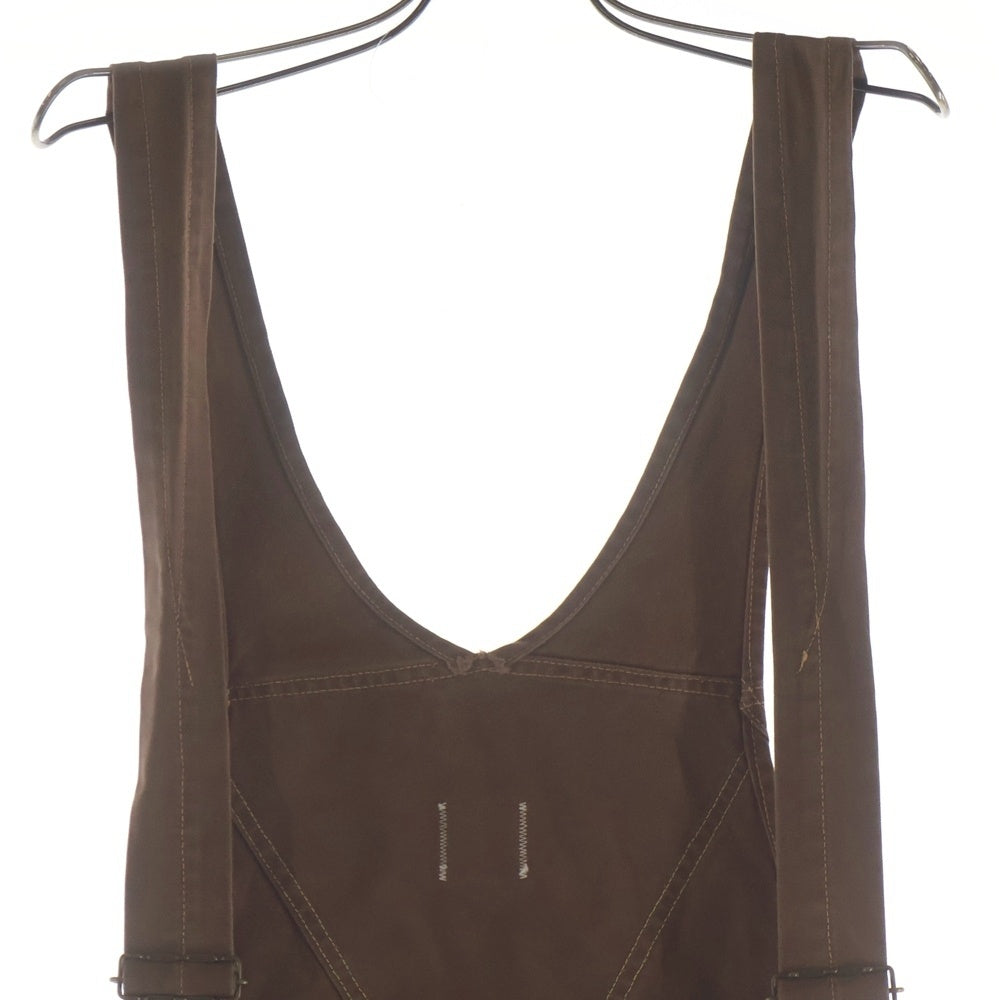 KAPITAL(キャピタル) DENIM OVERALL フロントボタン デニムオーバーオール ブラウン
