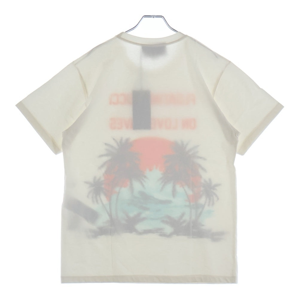 GUCCI(グッチ) Palm Tree Sequin 615044 パームツリー スパンコール 半袖Tシャツ ホワイト