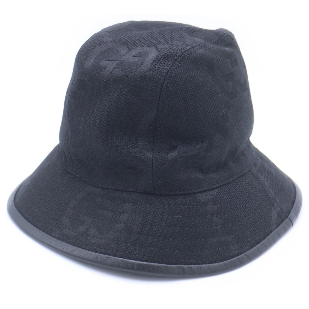 GUCCI(グッチ) JUMBO GG HAT 727563 ジャンボGG バケットハット ブラック