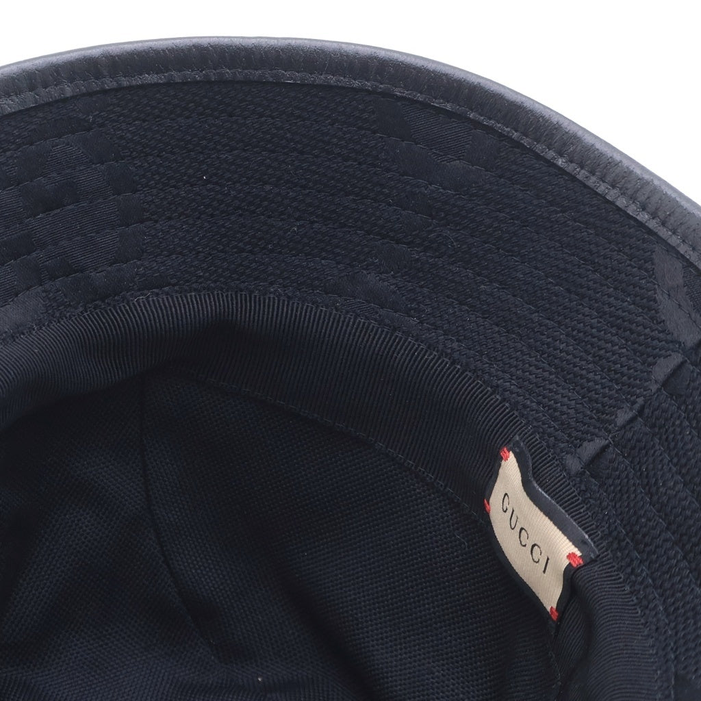 GUCCI(グッチ) JUMBO GG HAT 727563 ジャンボGG バケットハット ブラック
