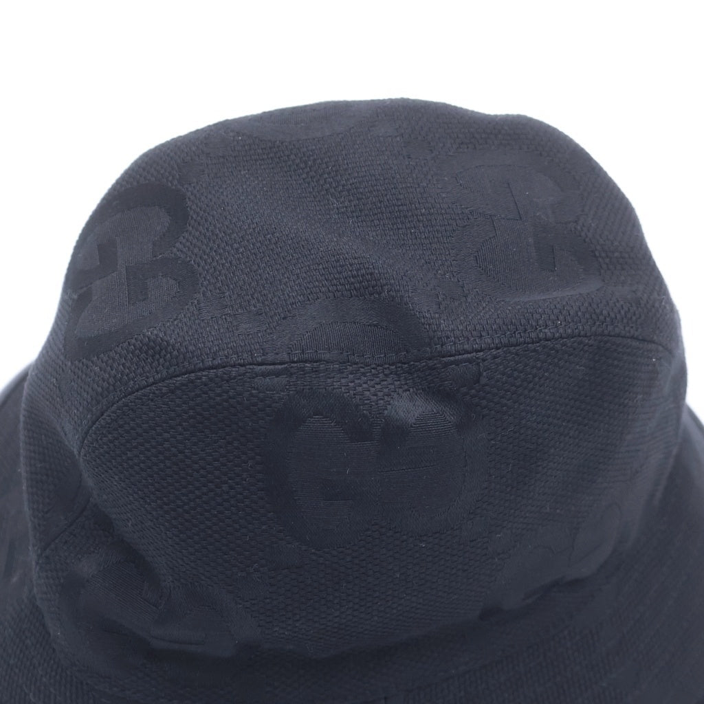 GUCCI(グッチ) JUMBO GG HAT 727563 ジャンボGG バケットハット ブラック