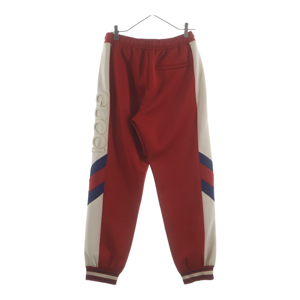 GUCCI(グッチ) Neoprene Track Webbed Pant サイドロゴ トラックパンツ レッド 715190