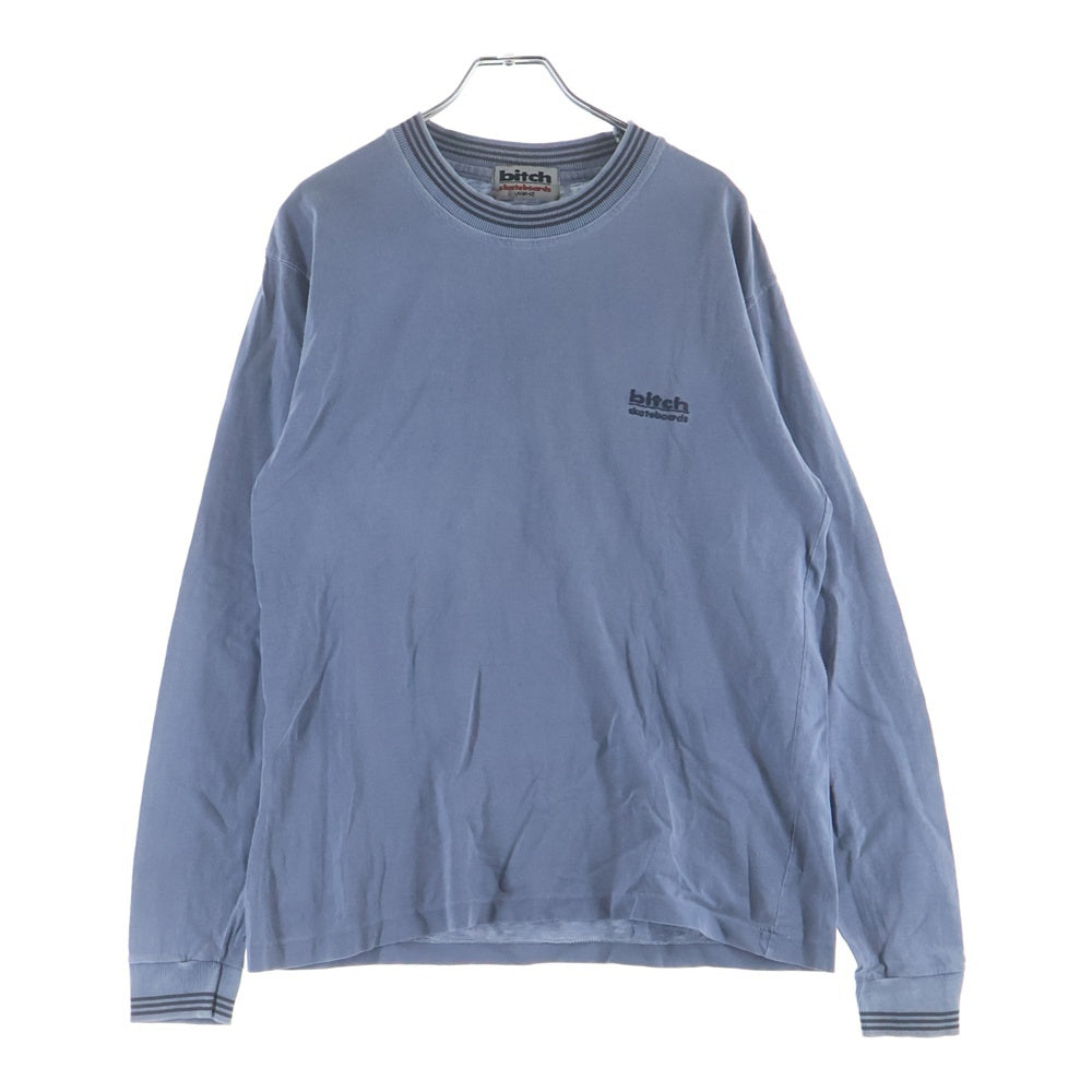 VINTAGE(ヴィンテージ) 90S BITCH SKATEBOARDS RIB LINE L/S TEE ビッチ スケート ボーズ リブ ライン 長袖Tシャツ カットソー ブルー