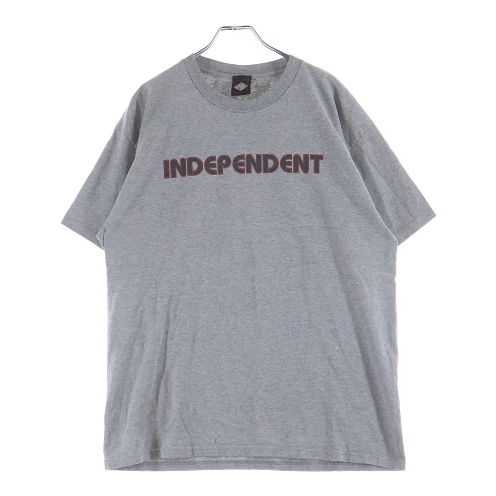 VINTAGE(ヴィンテージ) 90-00S INDEPENDENT BTG BAUHAUS インディペンデント バウハウス スケート 両面プリント 半袖Tシャツ カットソー グレー