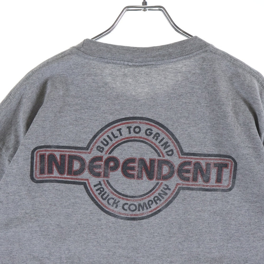 VINTAGE(ヴィンテージ) 90-00S INDEPENDENT BTG BAUHAUS インディペンデント バウハウス スケート 両面プリント 半袖Tシャツ カットソー グレー