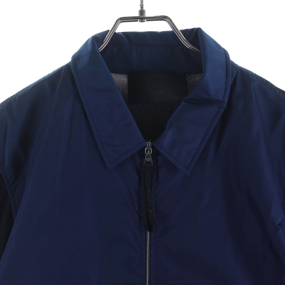 PRADA(プラダ) 00S NYLON GABARDINE JACKET ナイロン ギャバジン ジップ 半袖 ジャケット ネイビー