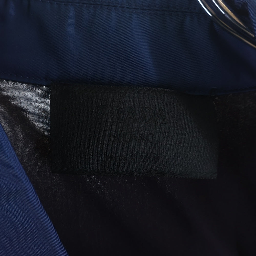PRADA(プラダ) 00S NYLON GABARDINE JACKET ナイロン ギャバジン ジップ 半袖 ジャケット ネイビー