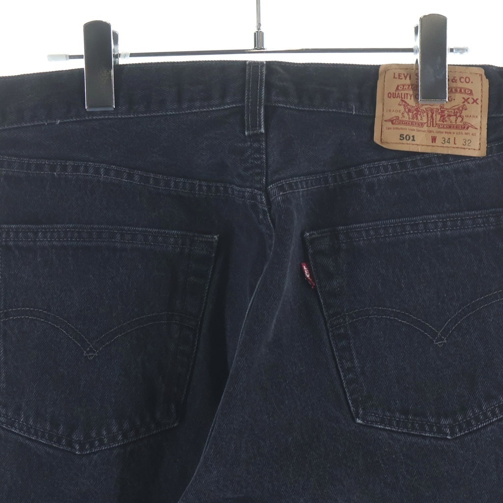 Levi's(リーバイス) 90S 501 後染め スモールe ボタン裏刻印553 デニムパンツ ブラック