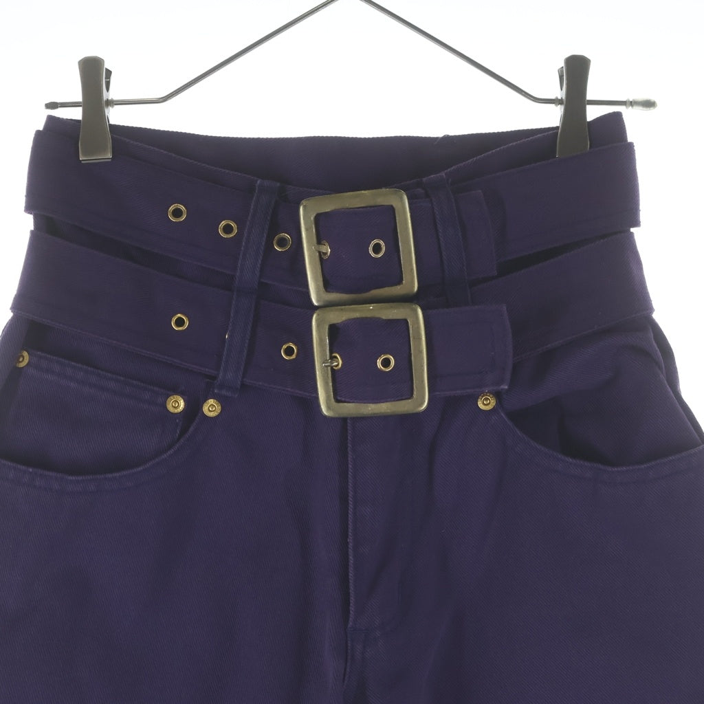 Jean Paul GAULTIER(ジャンポールゴルチエ) 99AW Archive JUNIOR GAULTIER Double Belted Work Pantsダブルベルテッド ワークパンツ パープル レディース