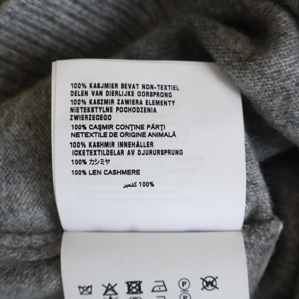 miumiu(ミュウミュウ) Logo Embroidered Cashmere Polo Knit Sweater カシミヤニット 長袖ポロシャツ グレー