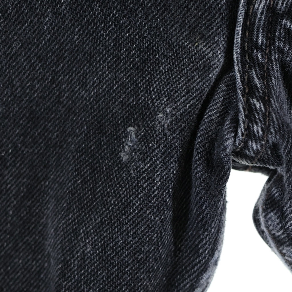 Levi's(リーバイス) 90S 501 CUT OFF 後染め ボタン裏刻印522 スモールe デニムパンツ ブラック