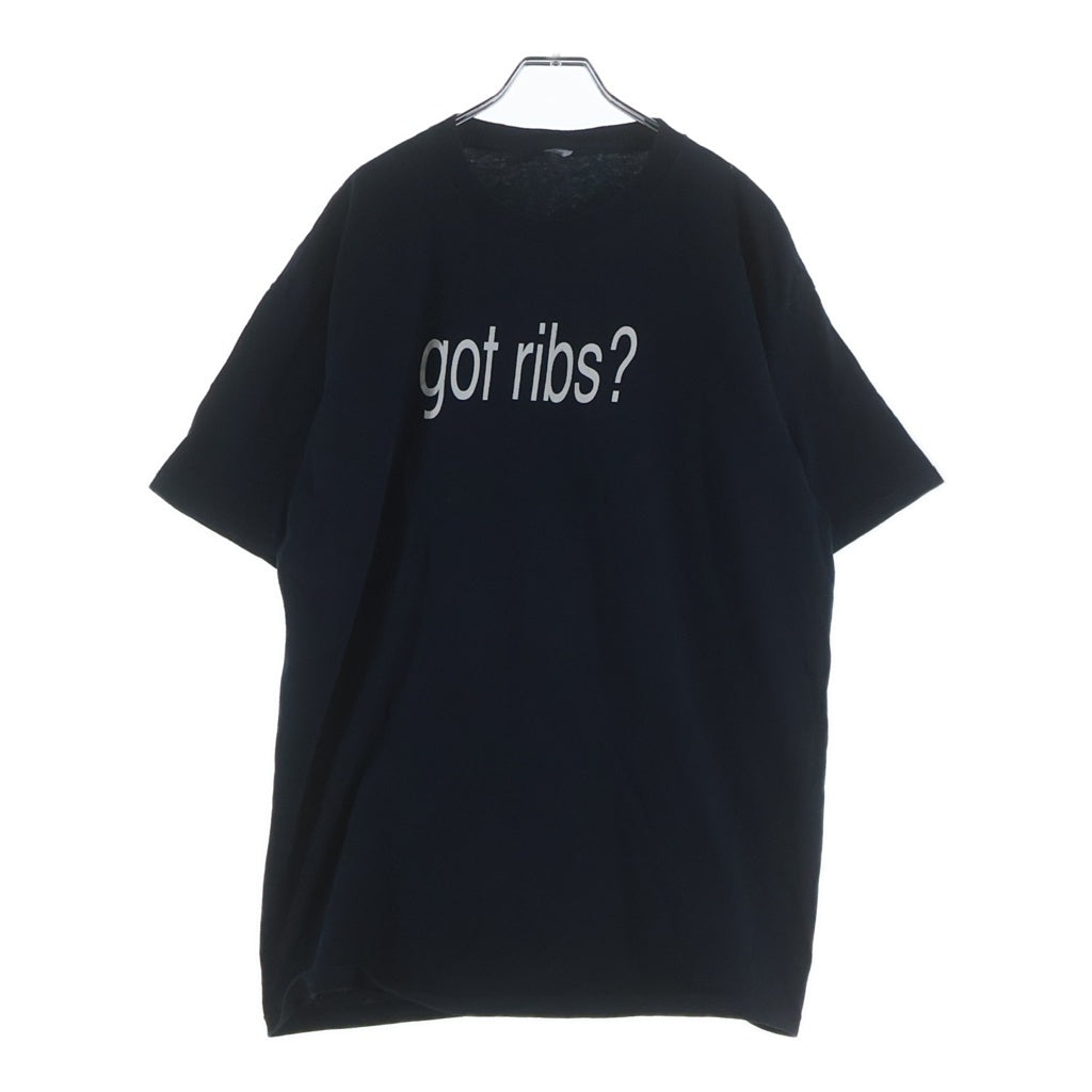 VINTAGE(ヴィンテージ) 00S GOT RIBS WE DO! THE UP NORTH LODGE 両面プリント 半袖Tシャツ カットソー ブラック