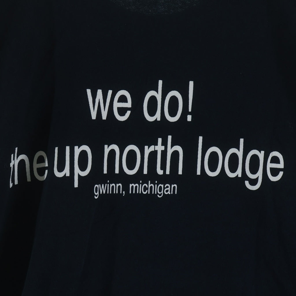 VINTAGE(ヴィンテージ) 00S GOT RIBS WE DO! THE UP NORTH LODGE 両面プリント 半袖Tシャツ カットソー ブラック