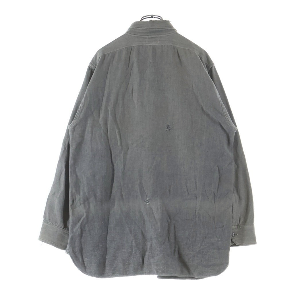 VINTAGE(ヴィンテージ) 30-40S MONTGOMERY WARD CHAMBRAY WORK SHIRT マチ 耳付き シャンブレー ワーク シャツ ブラック