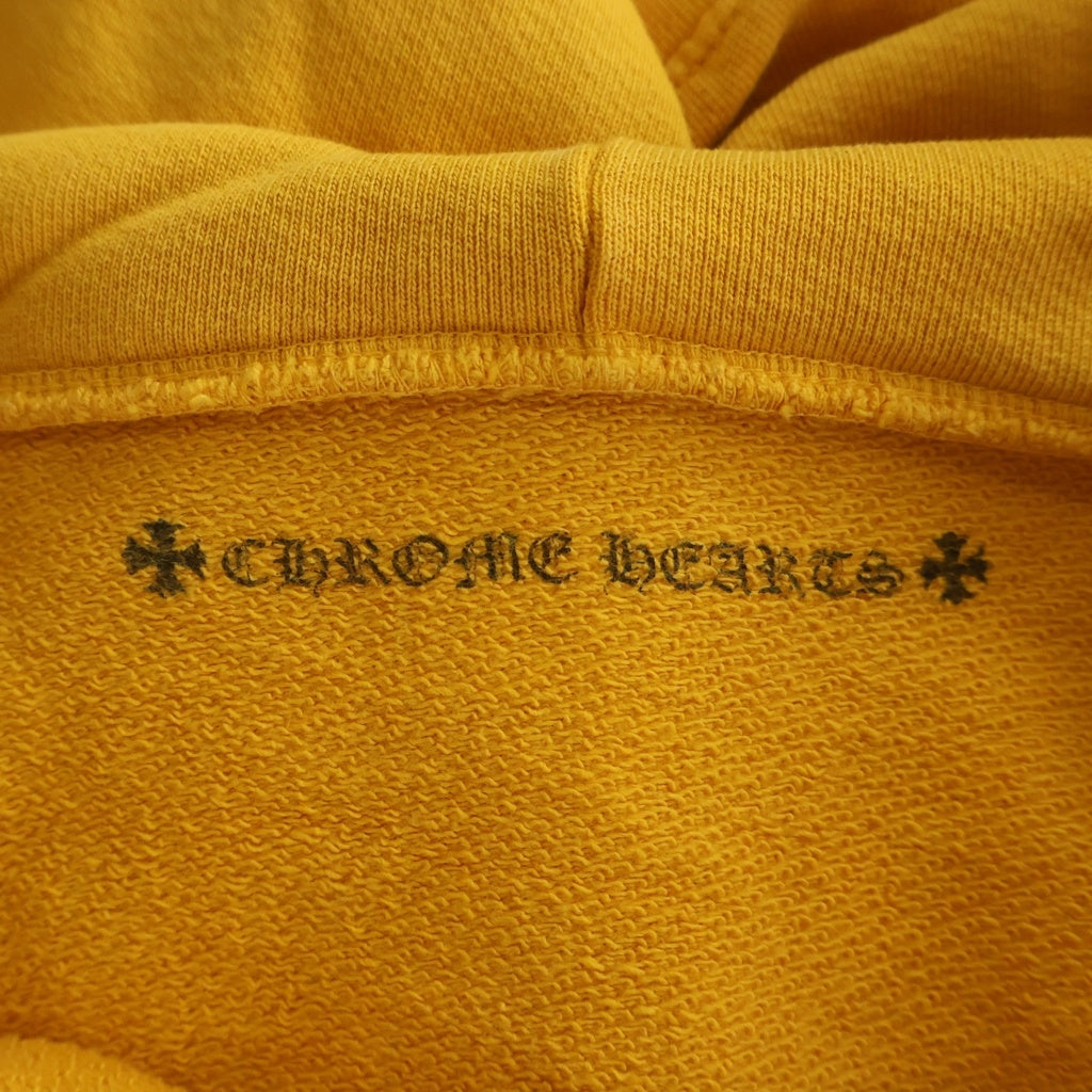 CHROME HEARTS(クロムハーツ) SWTSHRT PLVR スリーブロゴプリントプルオーバーパーカー フーディ マスタード