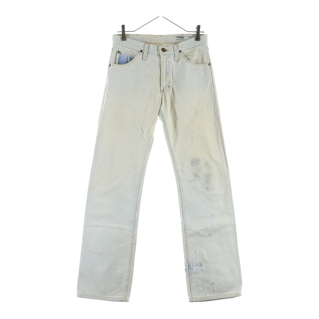Wrangler(ラングラー) 70-80S 13MWZ SCOVILL ZIP ブリーチ加工 デニムパンツ ホワイト