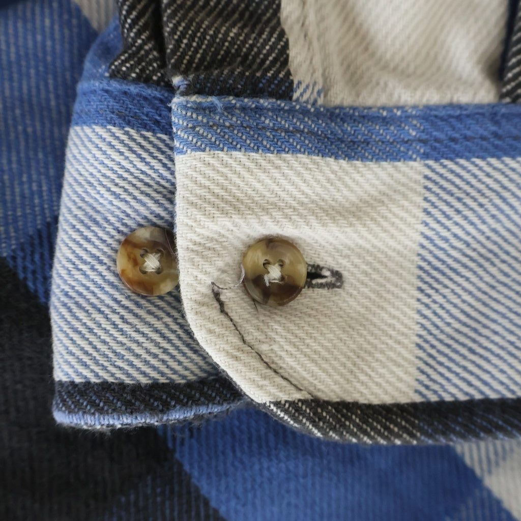 FIVE BROTHERS(ファイブブラザー) 90S FLANNEL CHECK L/S SHIRT フランネルチェック長袖シャツ ブラック/ブルー/ホワイト