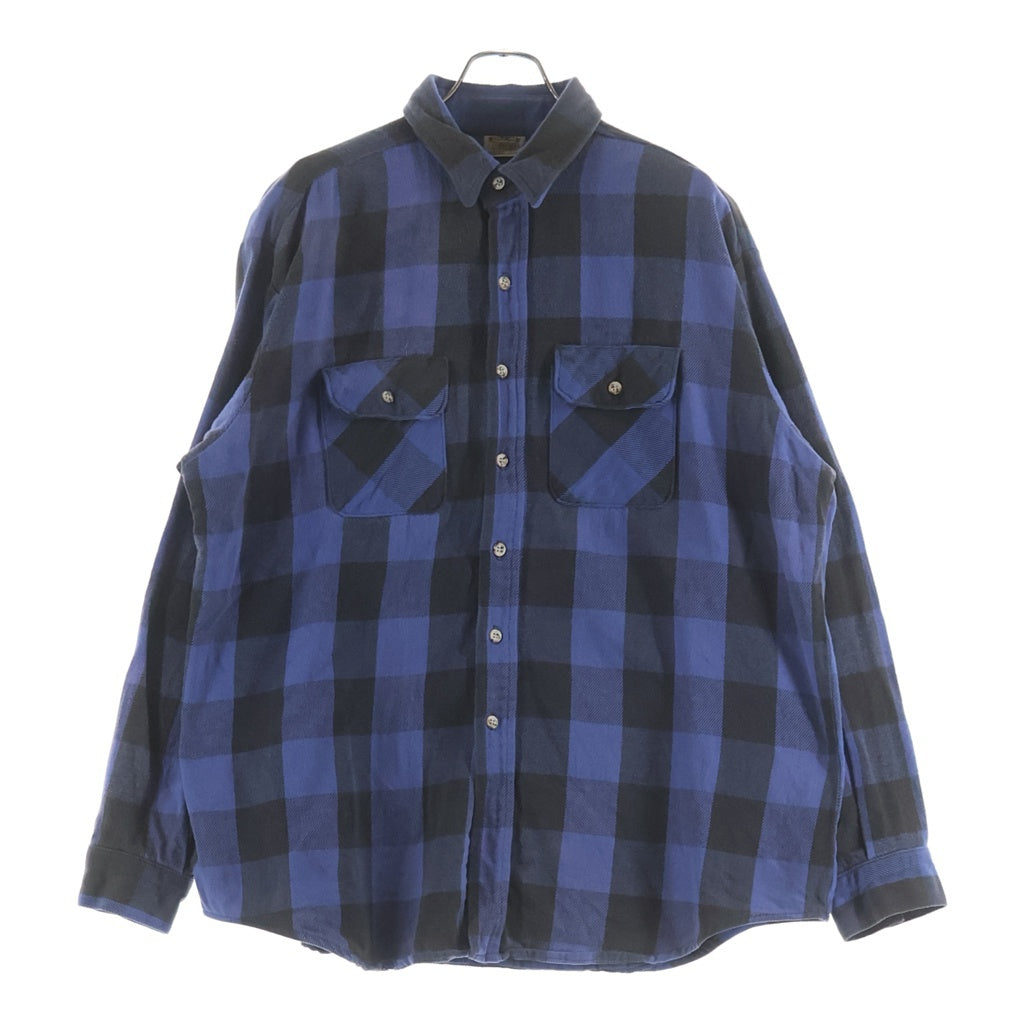 FIVE BROTHERS(ファイブブラザー) 90S FLANNEL CHECK L/S SHIRT フランネルチェック長袖シャツ ブラック/ブルー