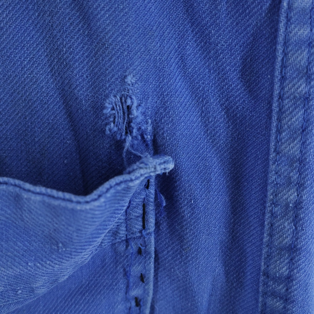 VINTAGE(ヴィンテージ) 60-70S BLUE MOLESKIN FRENCH WORK JACKET ブルーモールスキン フレンチワークジャケット ブルー