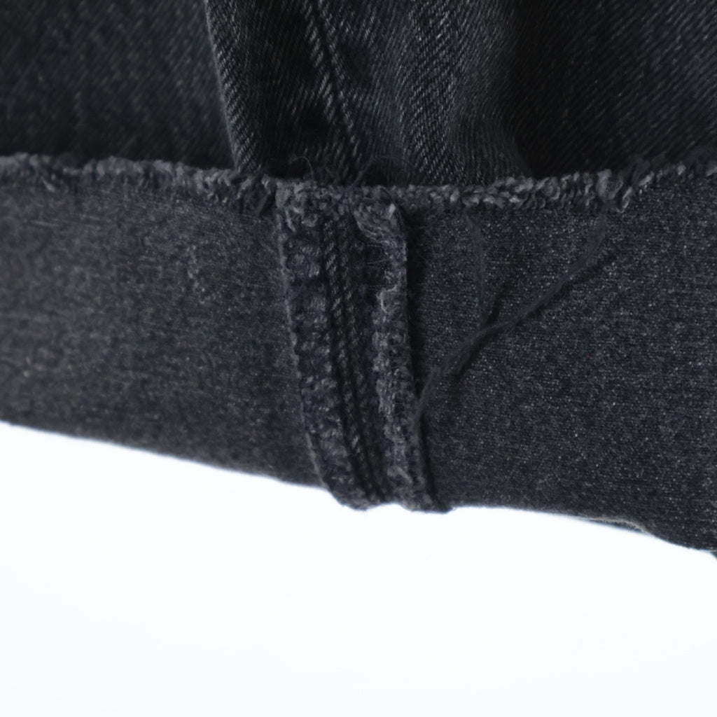 Levi's(リーバイス) 90S 501 ボタン裏刻印522 スモールe 後染め USA製 カットオフ デニムパンツ ブラック