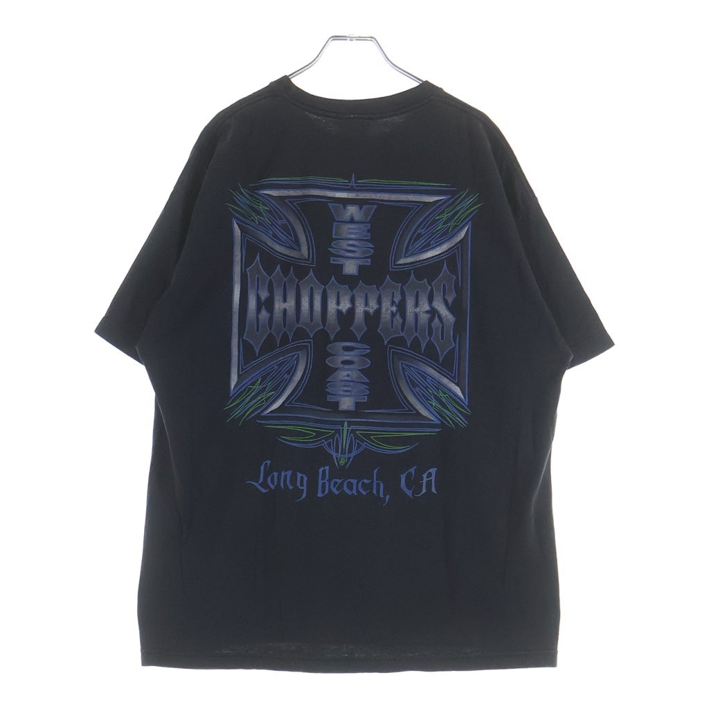 VINTAGE(ヴィンテージ) WEST COAST CHOPPES NEON LOGO TEE 両面ロゴプリント 半袖カットソーTシャツ ブラック