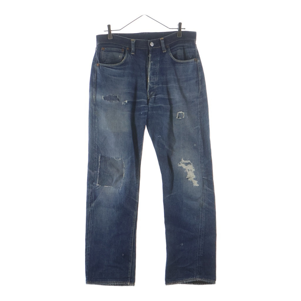 Levi's(リーバイス) 40-50S 501XX 47モデル後期 BIG E 革パッチ 片面タブ Vステッチ レインボーステッチ 通常R デニム パンツ インディゴ