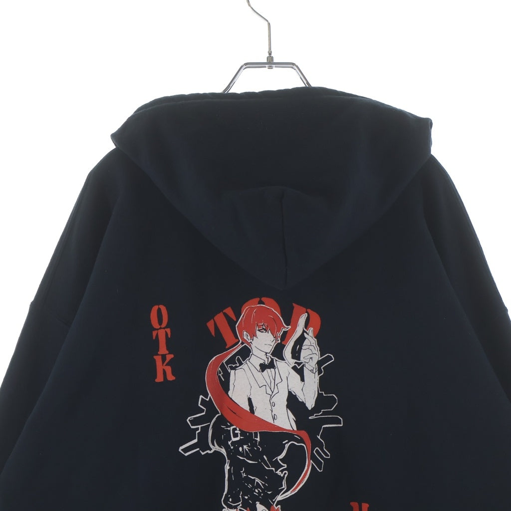 VINTAGE(ヴィンテージ) 00S OPERATION OTAKON 2017 ANIME ZIP UP HOODIE PARKA 両面プリント アニメ イラスト ジップアップ フーディー パーカー ブラック