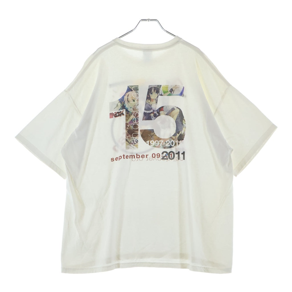 VINTAGE(ヴィンテージ) 00S NDK 15TH ANIME TEE 2011 15周年 アニメ イラスト 両面プリント 半袖Tシャツ カットソー ホワイト
