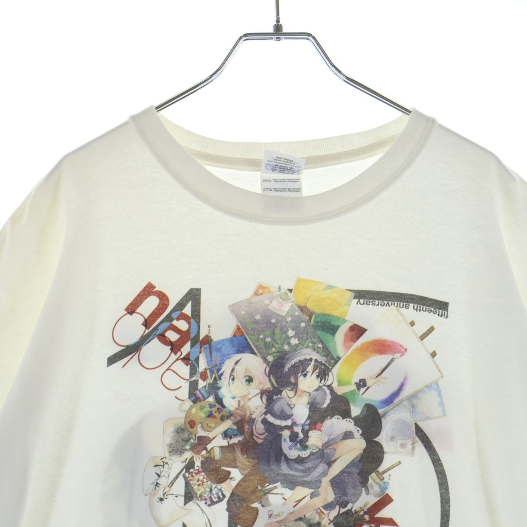 VINTAGE(ヴィンテージ) 00S NDK 15TH ANIME TEE 2011 15周年 アニメ イラスト 両面プリント 半袖Tシャツ カットソー ホワイト