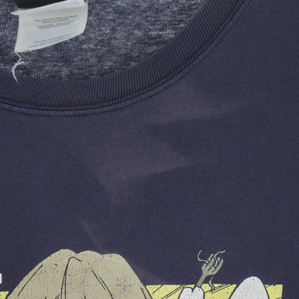VINTAGE(ヴィンテージ) 00S FLCL BROCCOLI GEAR フリクリ ハルハラ・ハル子 アニメ フロント プリント 半袖Tシャツ カットソー ネイビー